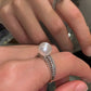 Elegante Vintage Geplooide Parelring - Elara