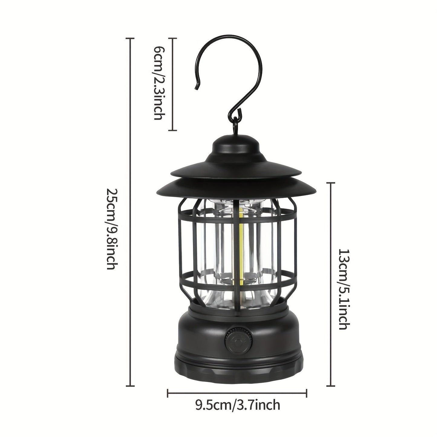 RetroGlow Lamp – Dimbare Oplaadbare LED Buitenverlichting