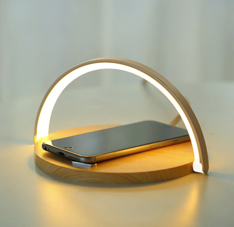 Bowlight Design™ - Stijlvolle 3-in-1 Nachtlamp met Qi-oplader