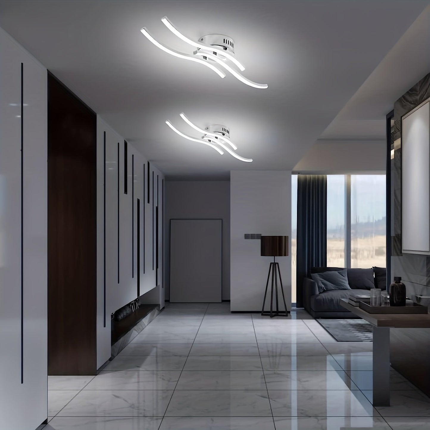 LumaCurve Light - Moderne Dimbare LED Plafondlamp