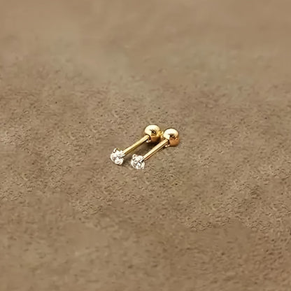 Lumen Sparkle - Tijdloze Titanium Zirkonia Oorknopjes