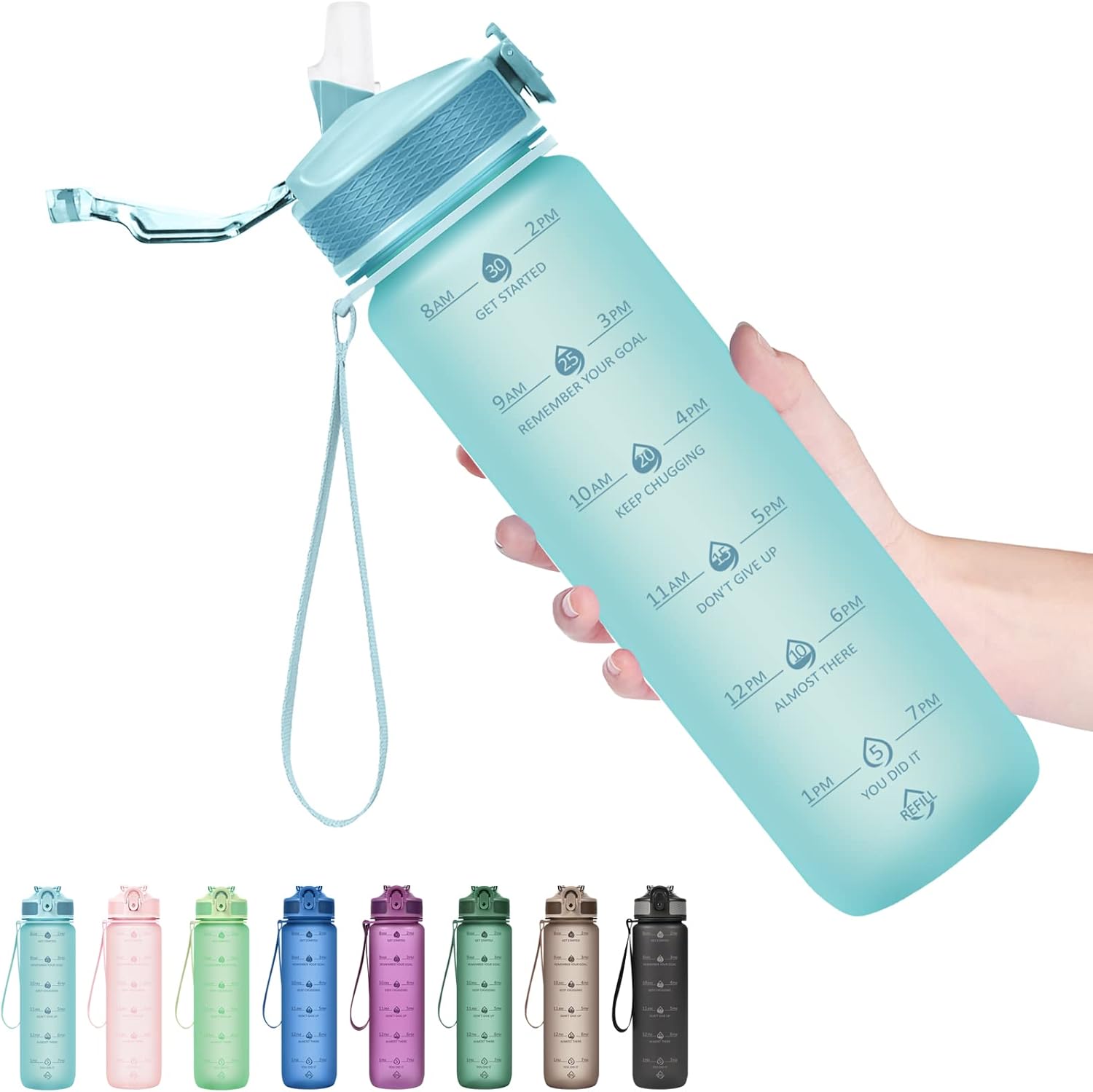 HydraBoost – Trendy Motivational Drinkfles 900ml