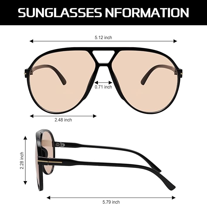 AmaraVision - Retro Grote Aviator Zonnebril