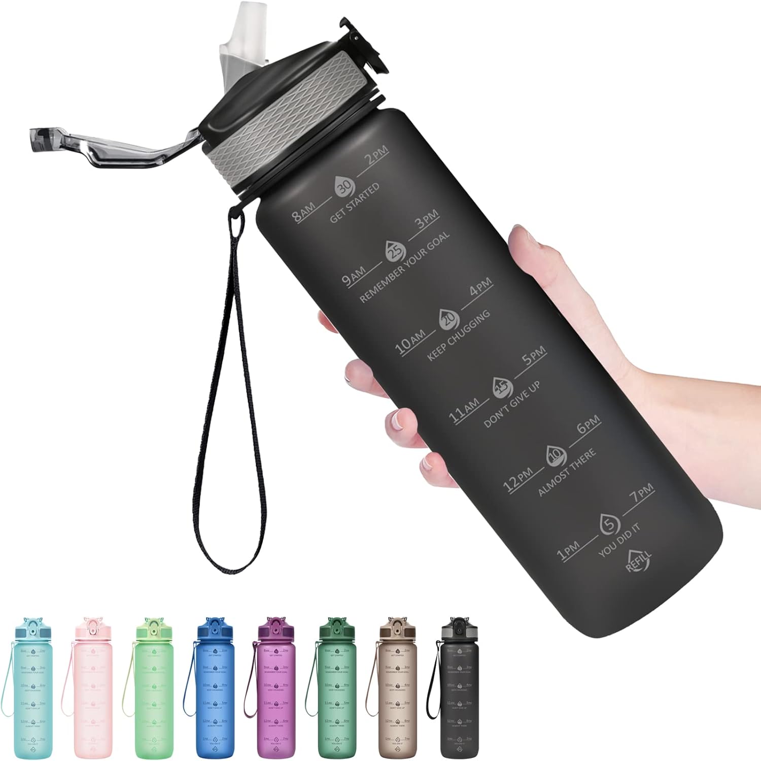 HydraBoost – Trendy Motivational Drinkfles 900ml