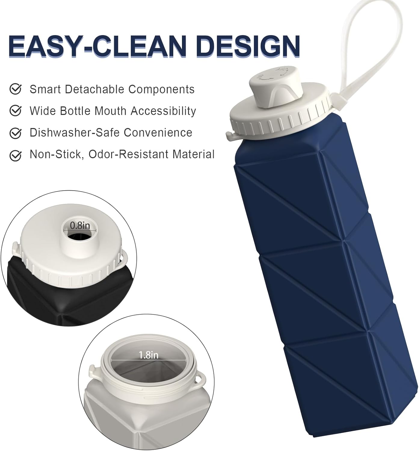 FlexiBottle – Compacte Siliconen Fles 610ml