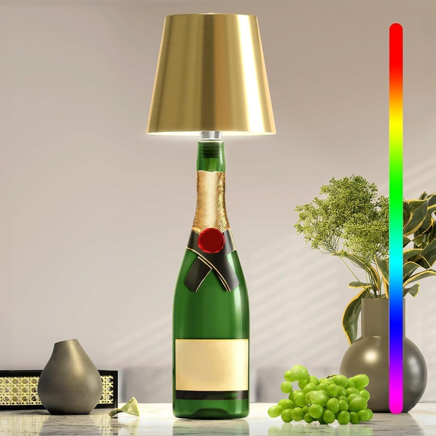 Elegante Verlichtingsfles met Touchbediening en USB Opladen