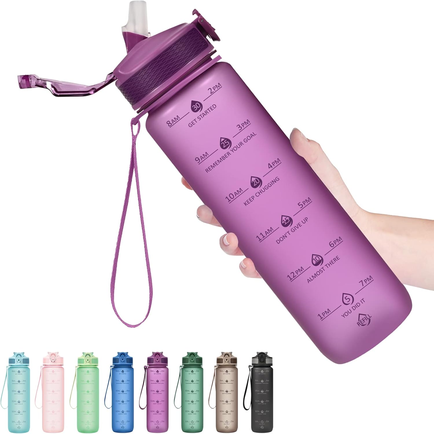 HydraBoost – Trendy Motivational Drinkfles 900ml