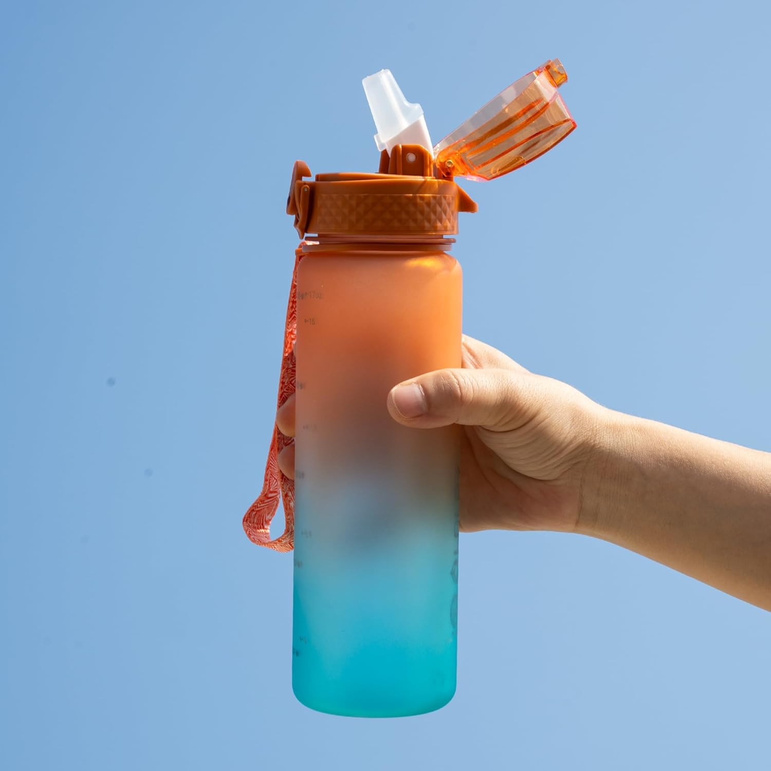 EcoFlow - Herbruikbare Tritan Waterfles met Rietje