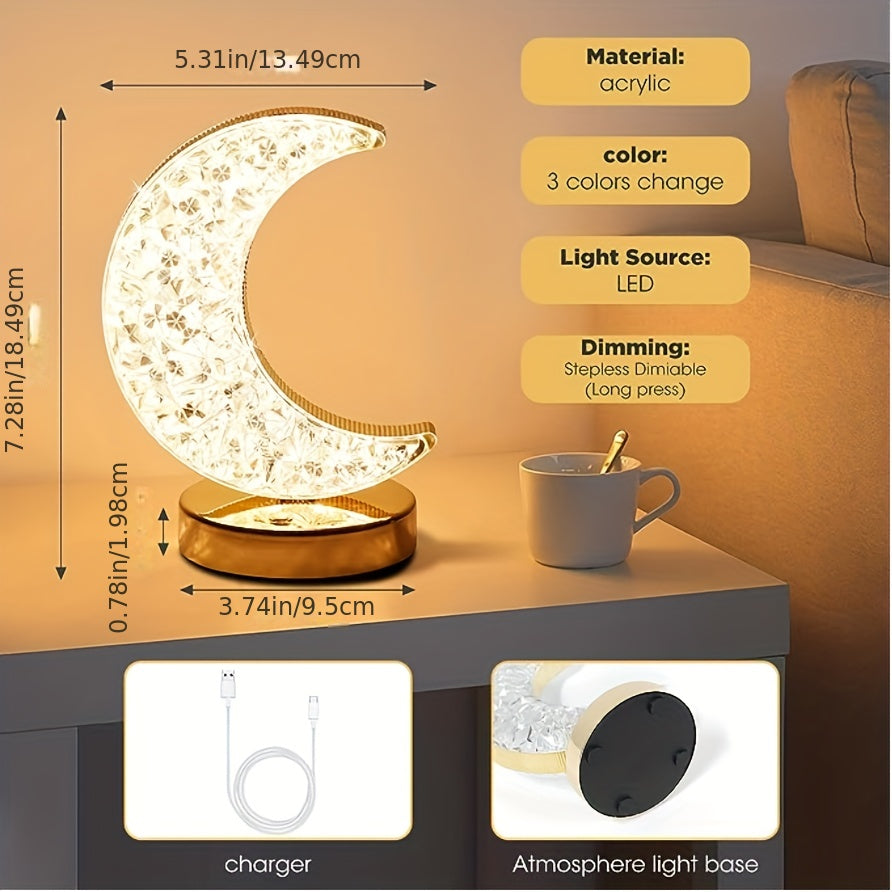 CrystalGlow Lamp - Dimbare Tafellamp met Touch