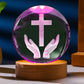 CrystalGlow Lamp - Elegant 3D Kristallen Nachtlicht