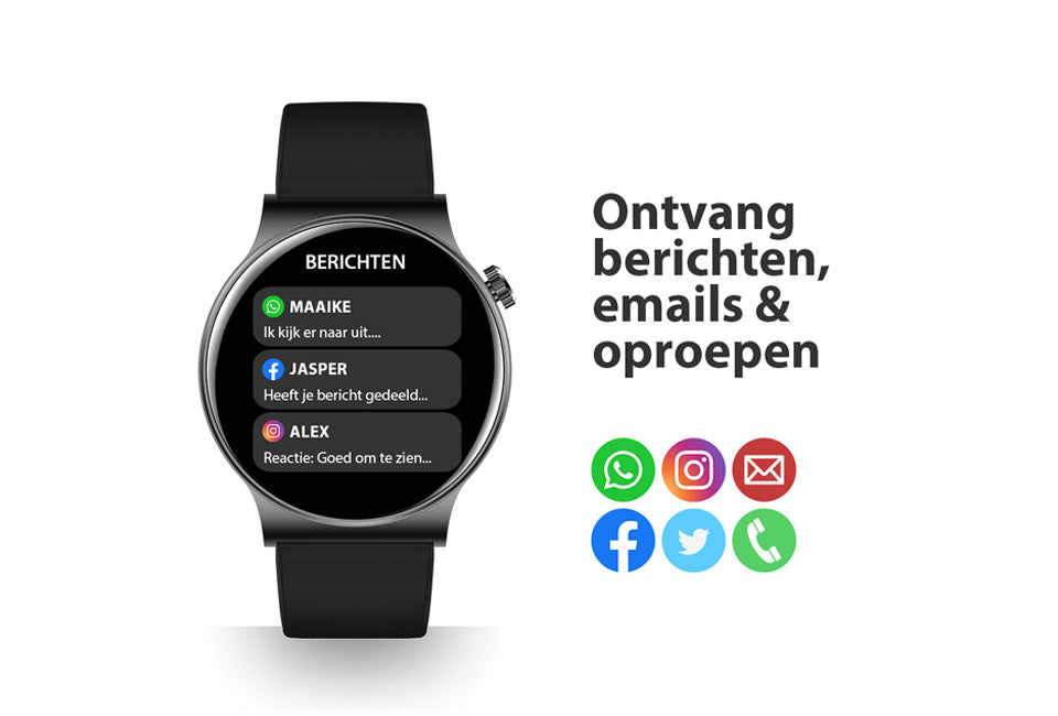 SmartFit Watch - Stijlvolle Smartwatch voor Gezondheid en Gebruik