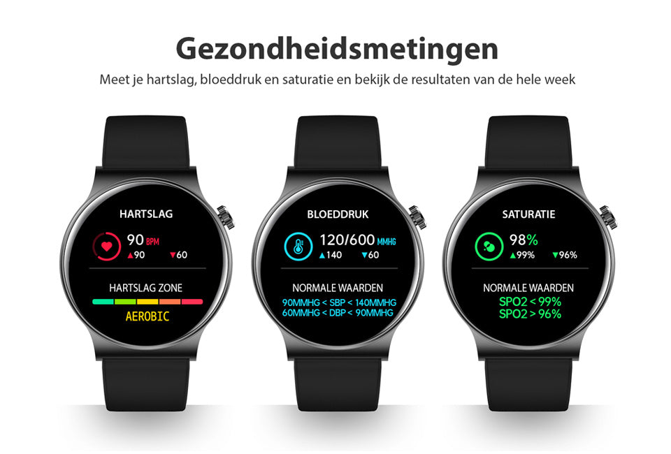 SmartFit Watch - Stijlvolle Multifunctionele Gezondheidstracker