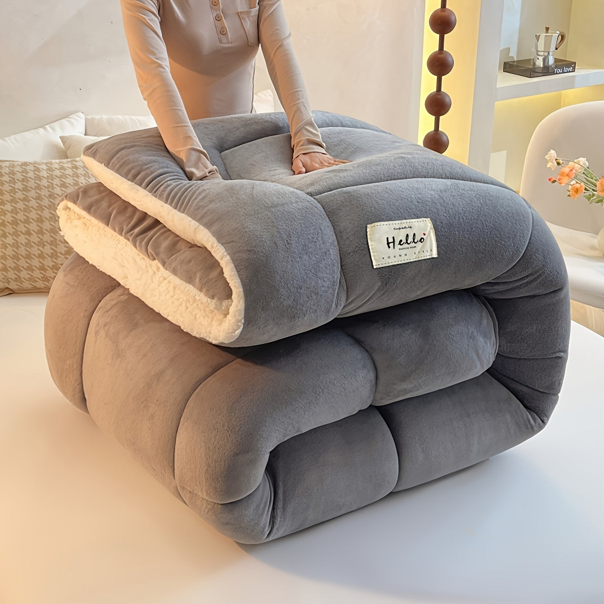 Stijlvol Cabin Sherpa Fleece Dekbed – Ultiem Comfort & Warmte