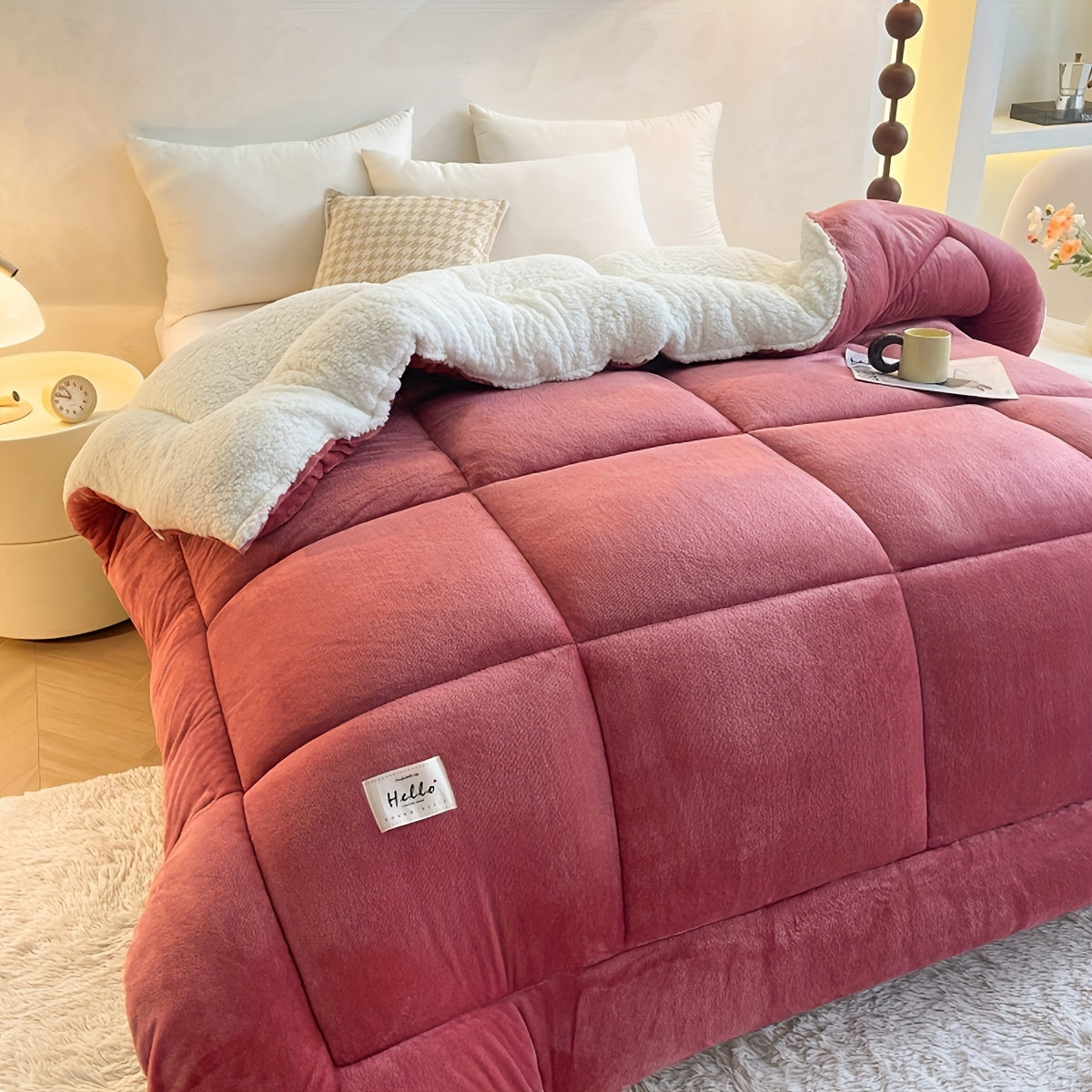 Stijlvol Cabin Sherpa Fleece Dekbed – Ultiem Comfort & Warmte