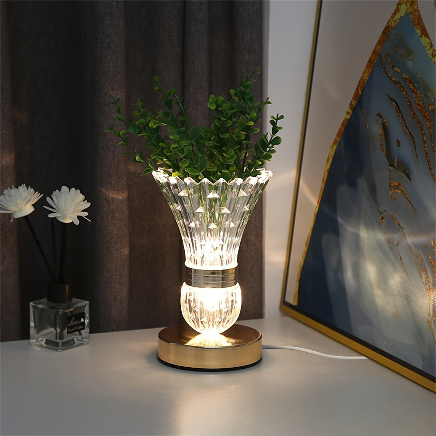 CrystalGlow Lamp – Luxe LED Tafellamp van Kristal