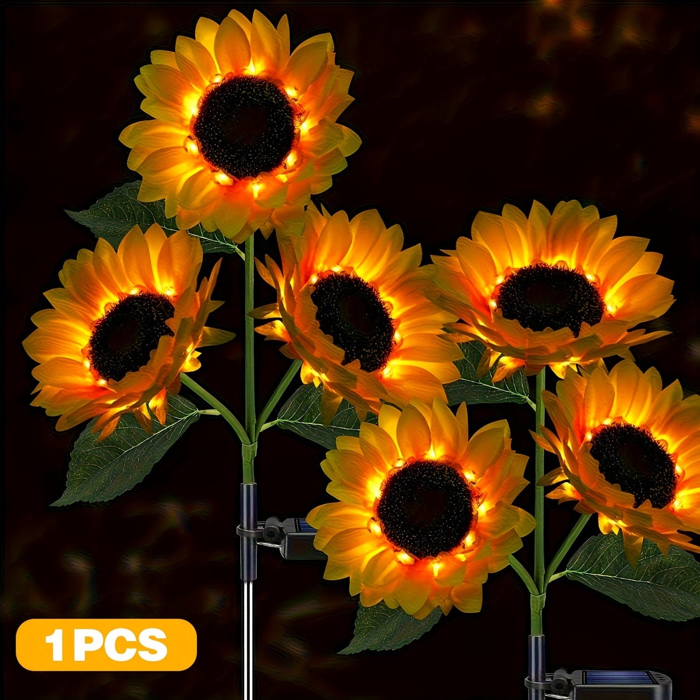 SolarBloom Light – Zonnebloem LED Tuinlamp 3 Koppen