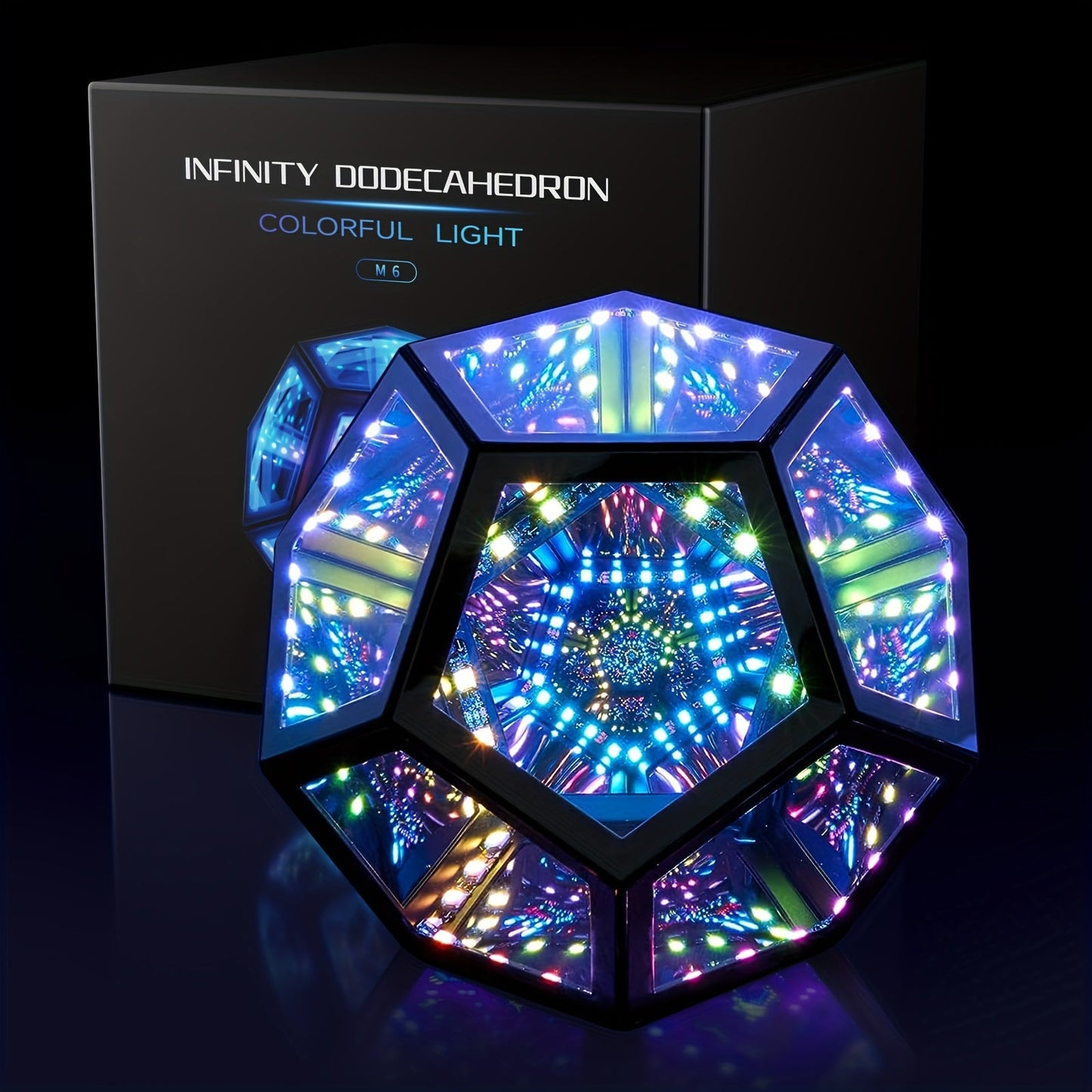 InfinityGlow – 3D Kleurrijke Dodecaëder Lamp met RGB Verlichting