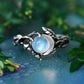 Elegante Iris Maansteen Statement Ring - Maak een Gedurfde Impressie