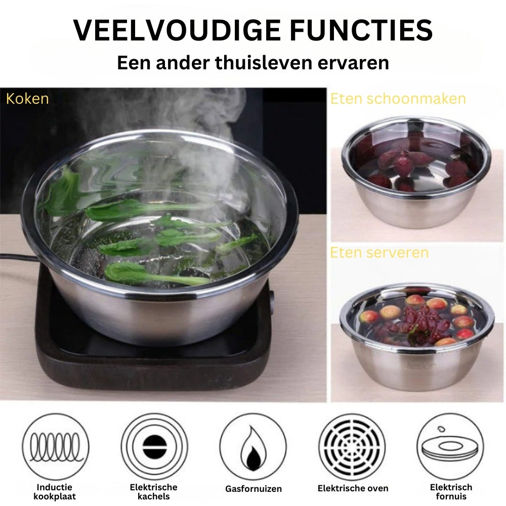 Master Chop - Stijlvolle 3-in-1 Snijlade van RVS