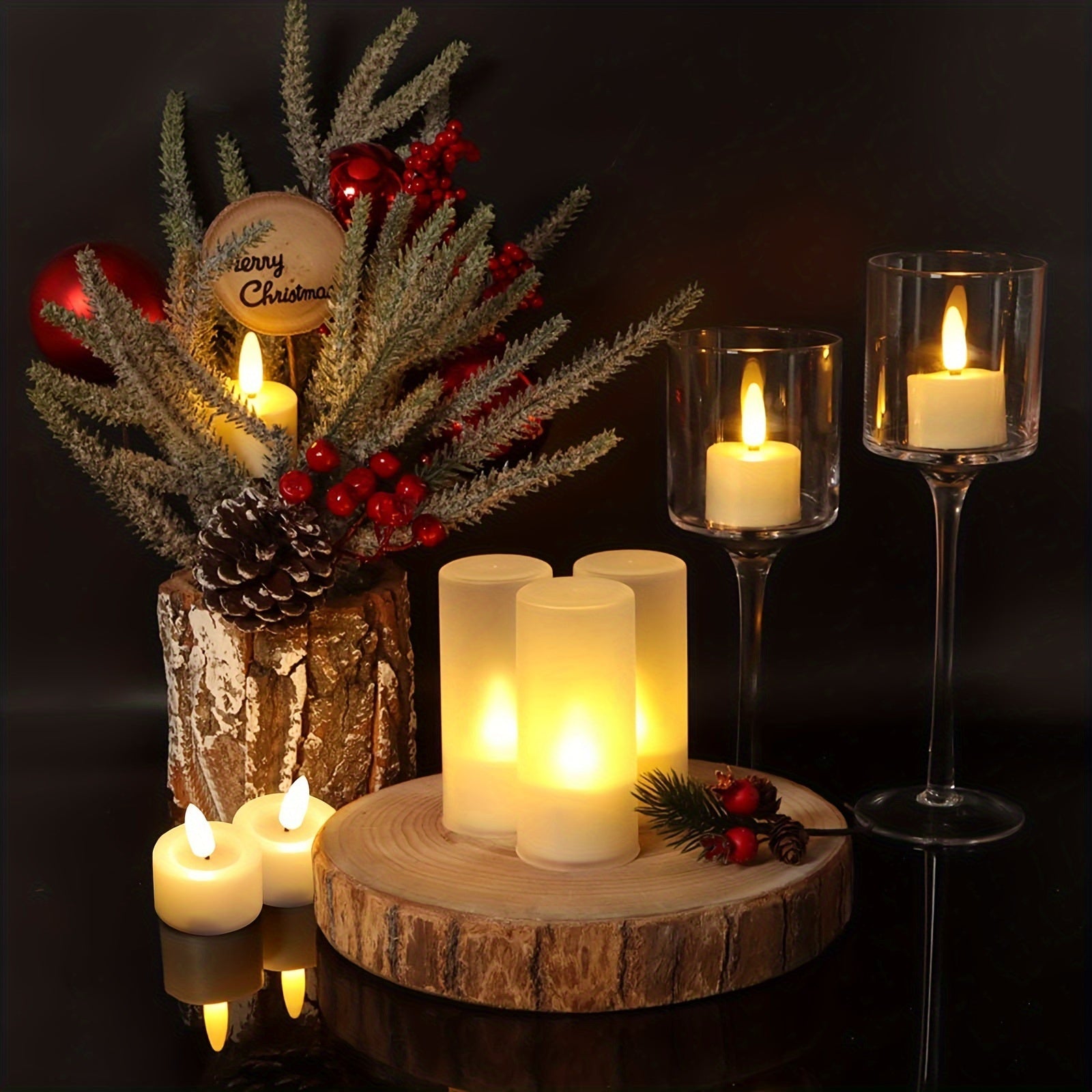 GlowFlicker – Set van 6 LED-Theelichtjes met Afstandsbediening
