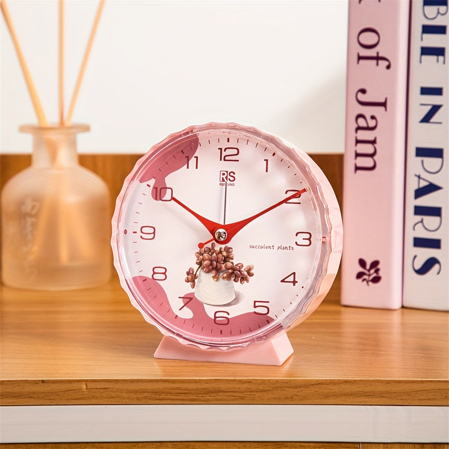 FloraTime Clock - Elegante Bloemenweker met Alarm