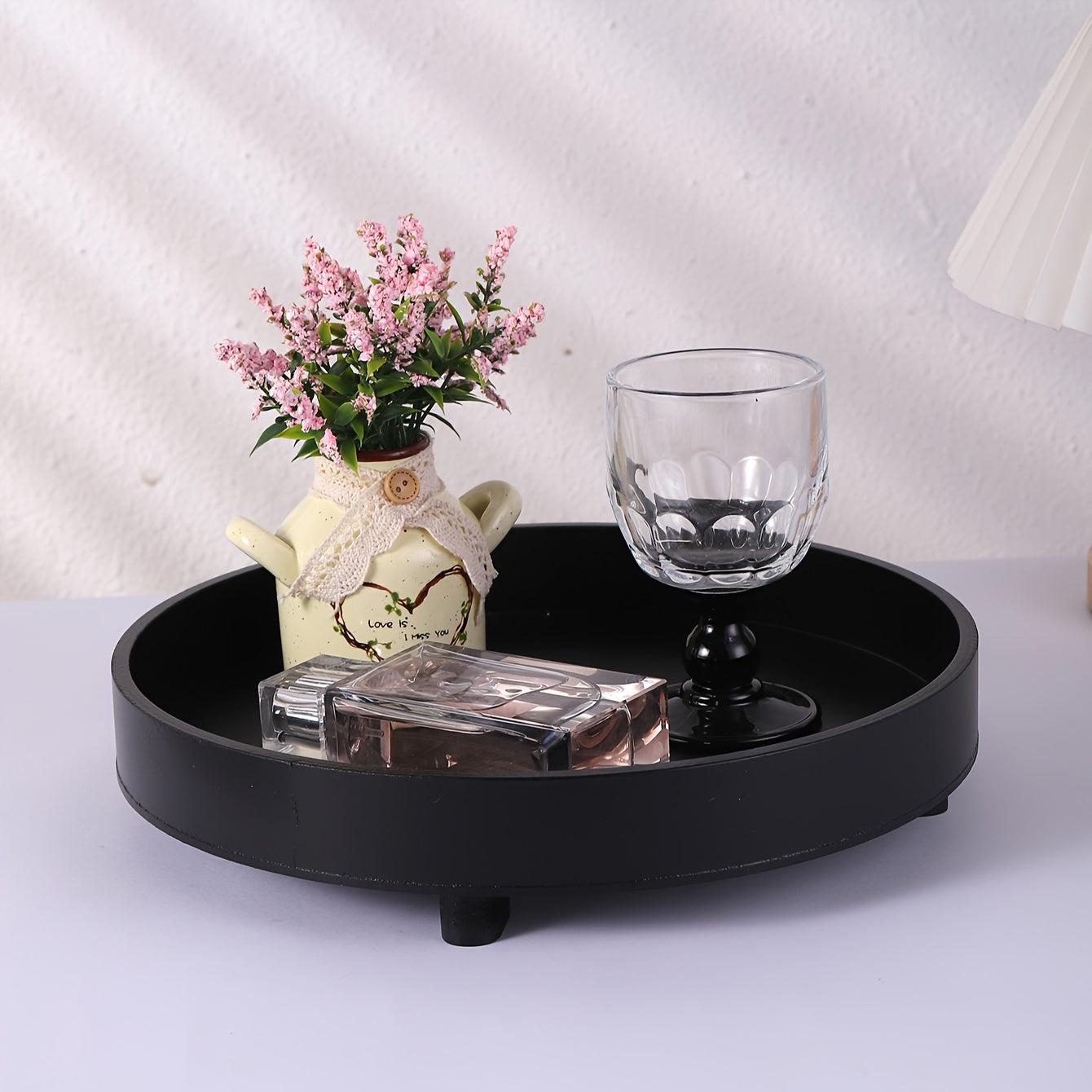 ClassicTray – Luxe Zwart Houten Dienblad voor Decoratie