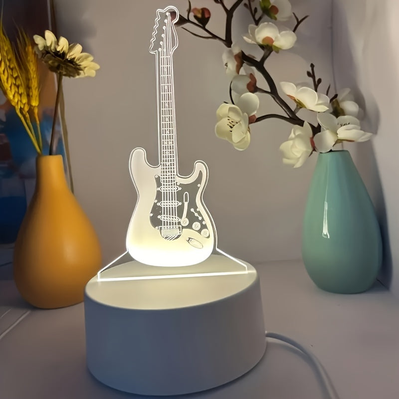 MusicGlow – 3D Gitaar Nachtlamp met Kleurverlichting