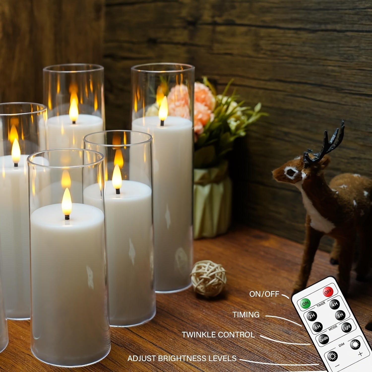 GlowCandle – Set van 5 LED Kaarsen met Afstandsbediening