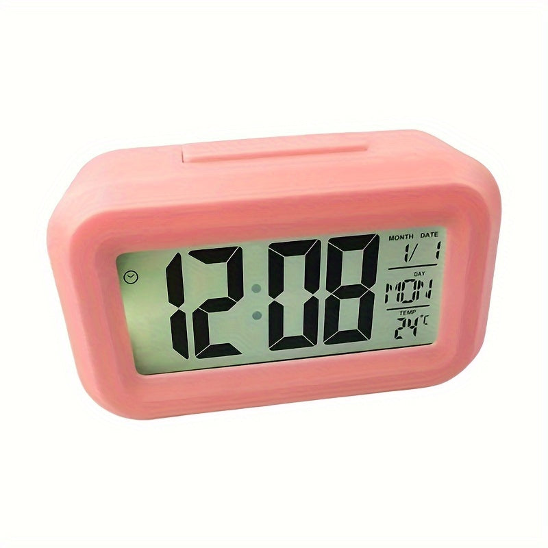 SmartAlarm Clock – Compact LCD Wekker met Geluid en Temperatuur