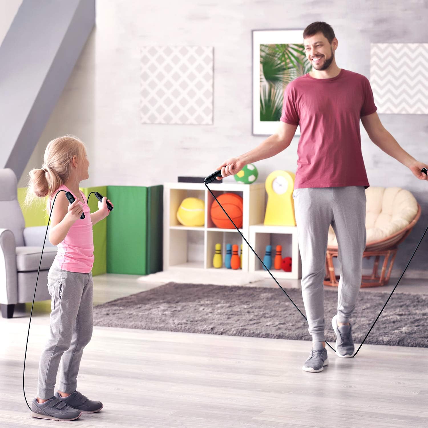 FlexiJump - Verstelbaar Tangle-Free Springtouw voor Fitness