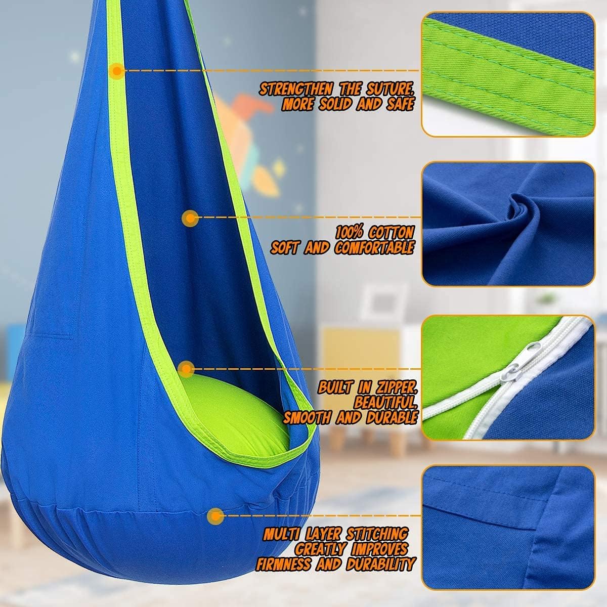 HangingJoy Kinderhangmat - Creëer Een Speelparadijs van Rust