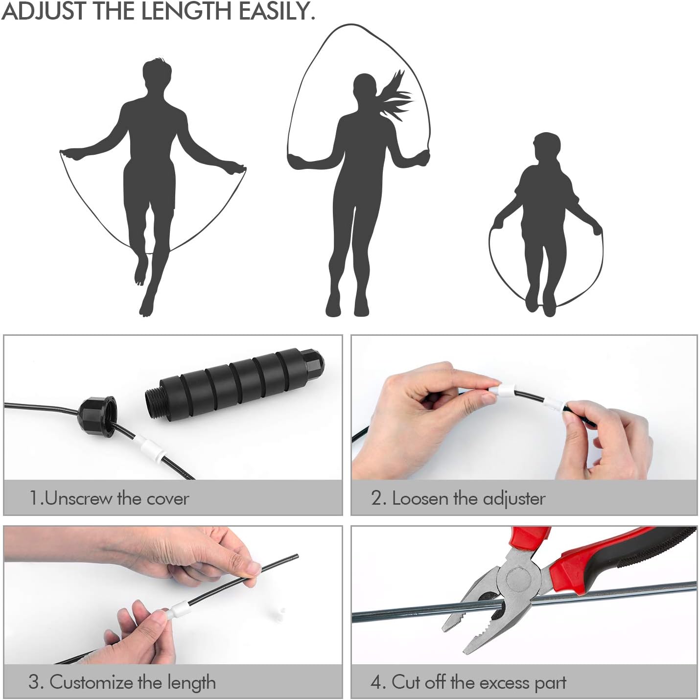 FlexiJump - Verstelbaar Tangle-Free Springtouw voor Fitness