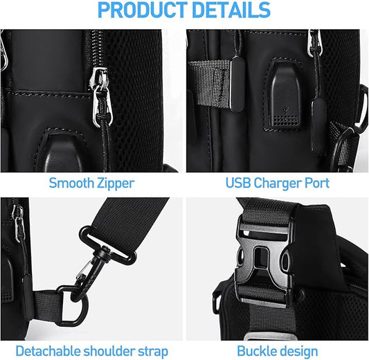 UrbanLite - Stijlvolle Crossbody Rugzak voor Dagen in de Stad
