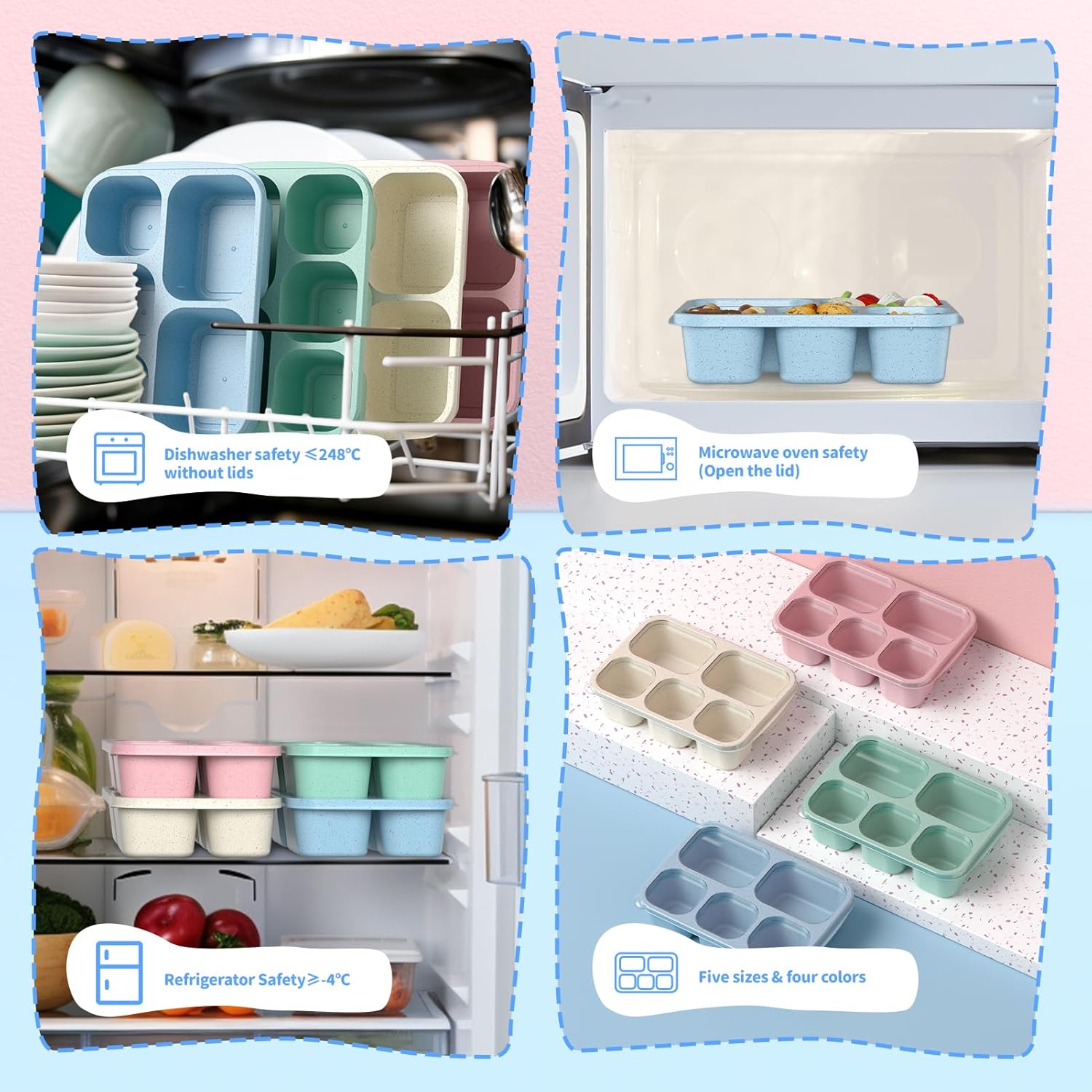 BentoBox - Stijlvolle Maaltijd Containers Set 4-delig