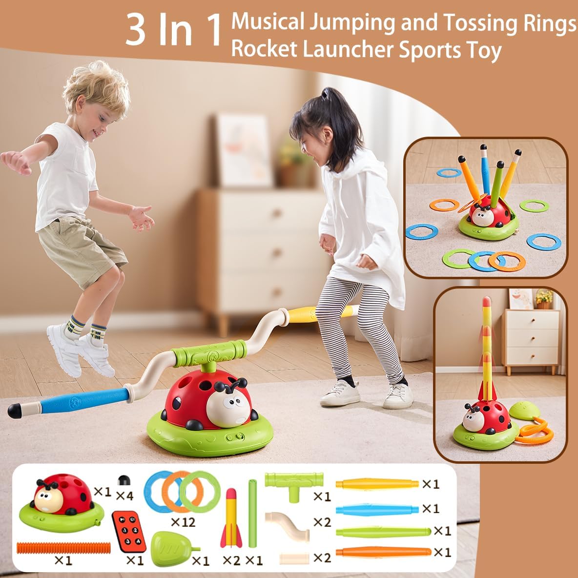 3-in-1 Ring Toss en Raketspellen - Verkenning van Avontuur