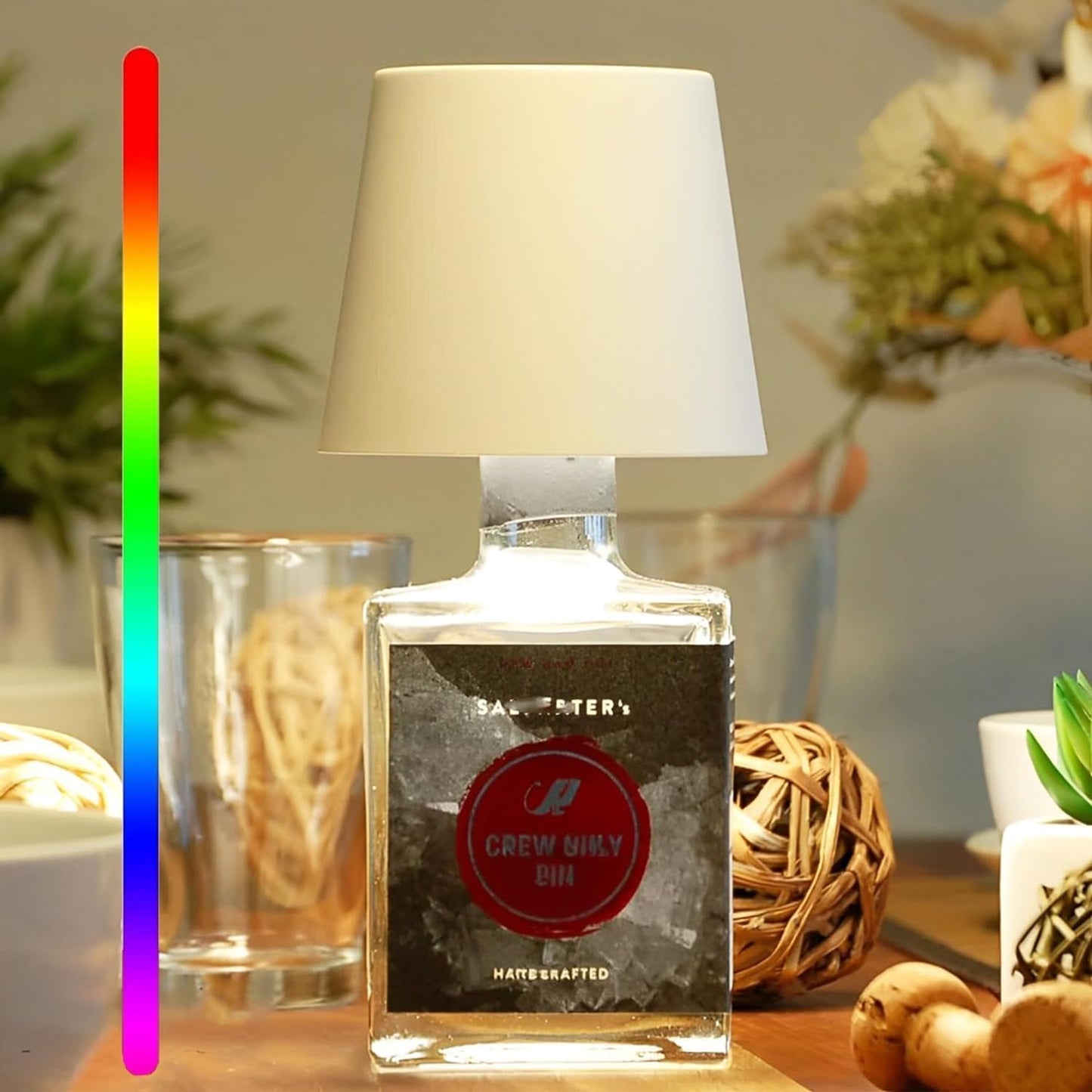 Elegante Verlichtingsfles met Touchbediening en USB Opladen