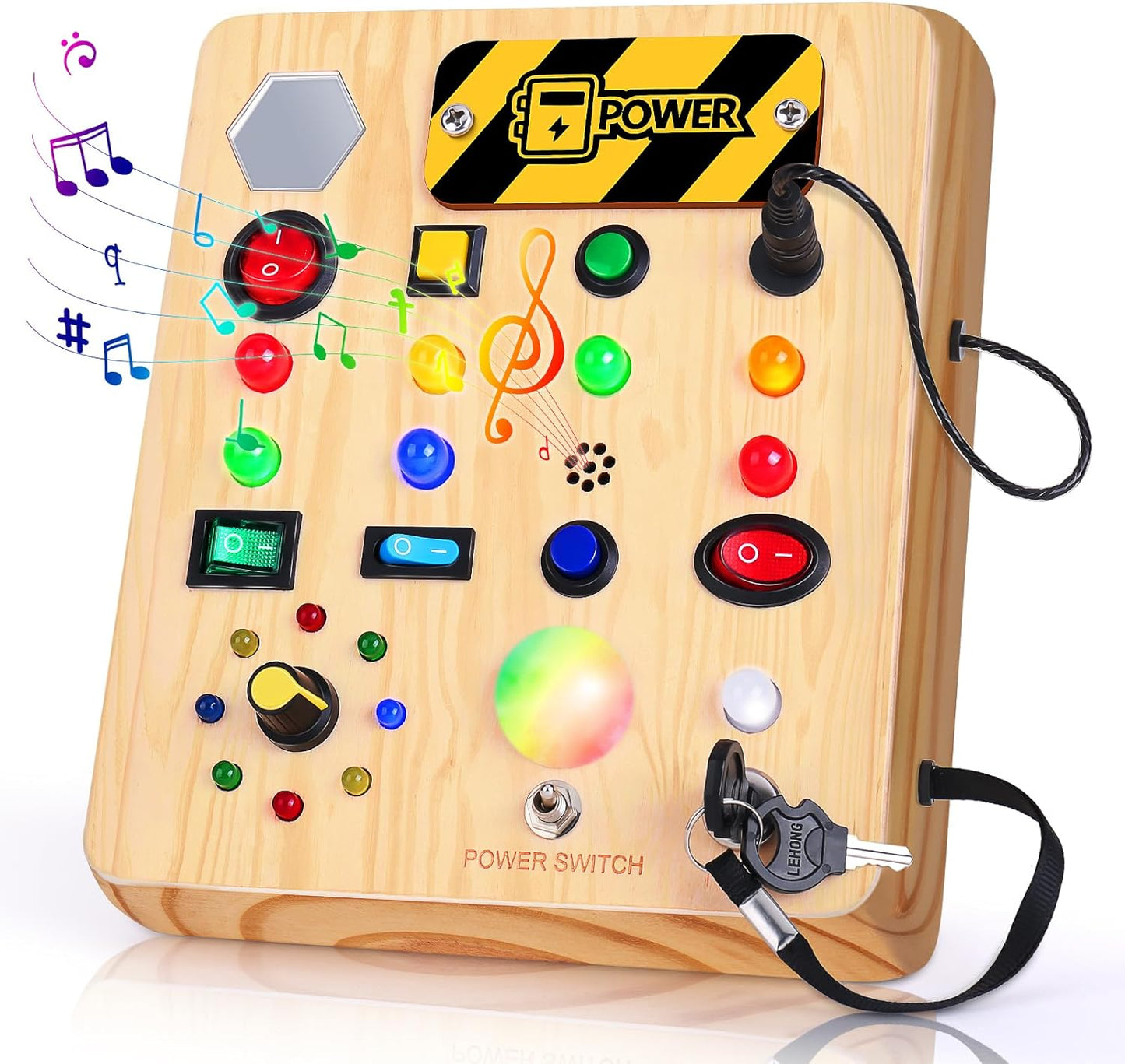 Montessori Peuter Busy Bord met Muziek - Voor peuters met muziek en licht