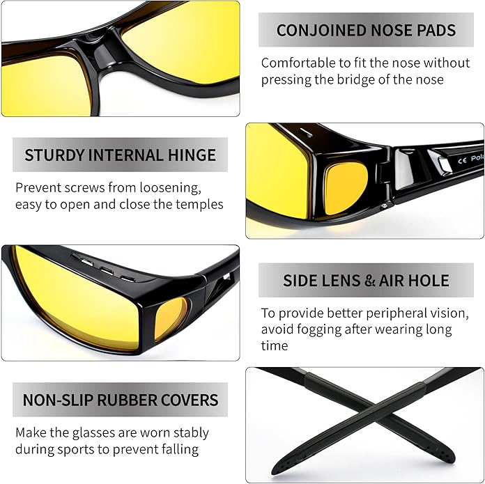 NightVision - Polarized Rijbril voor Nacht Rijden