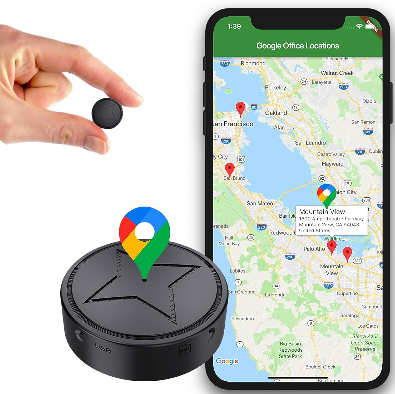 Compacte Magnetische GPS Tracker - Houd Altijd Je Waardevolle Spullen in de Gaten