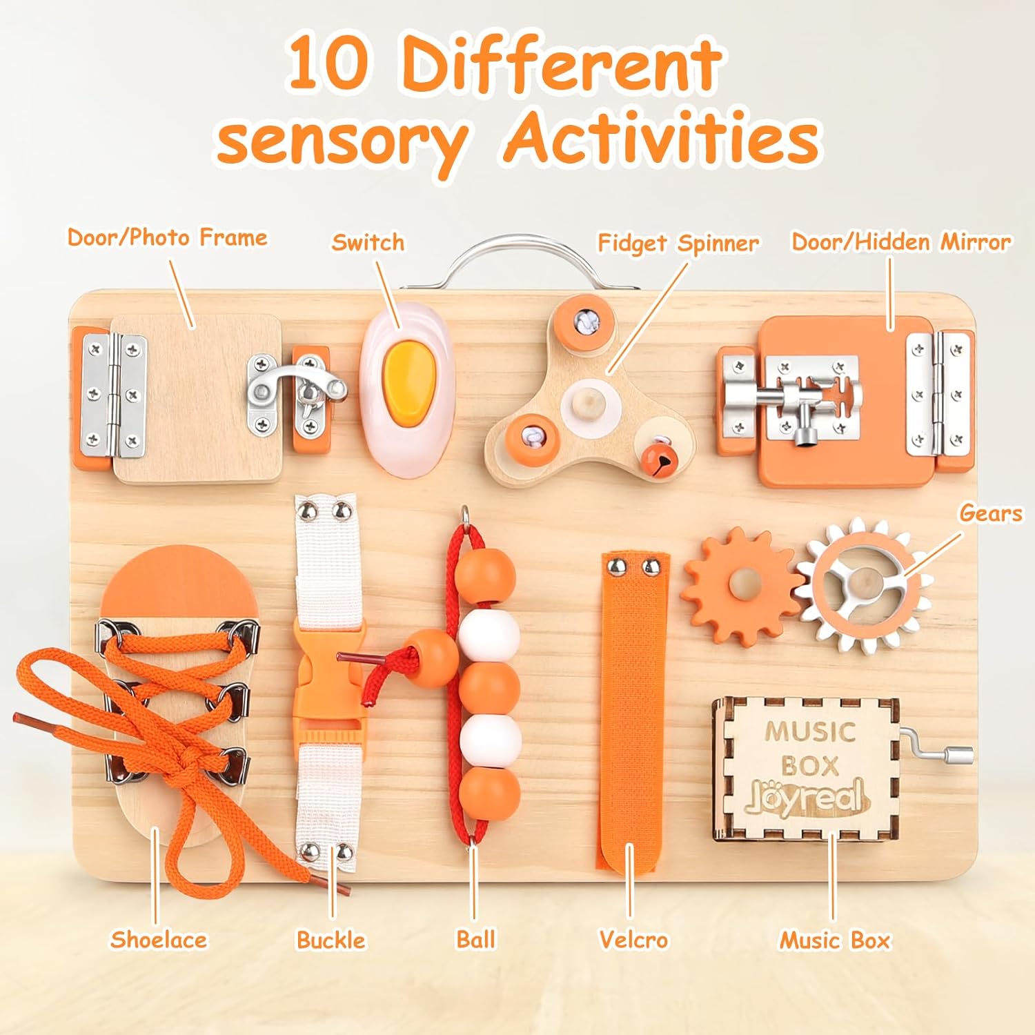 Creatief Houten Activiteitenbord voor Kinderen - Speel & Leer