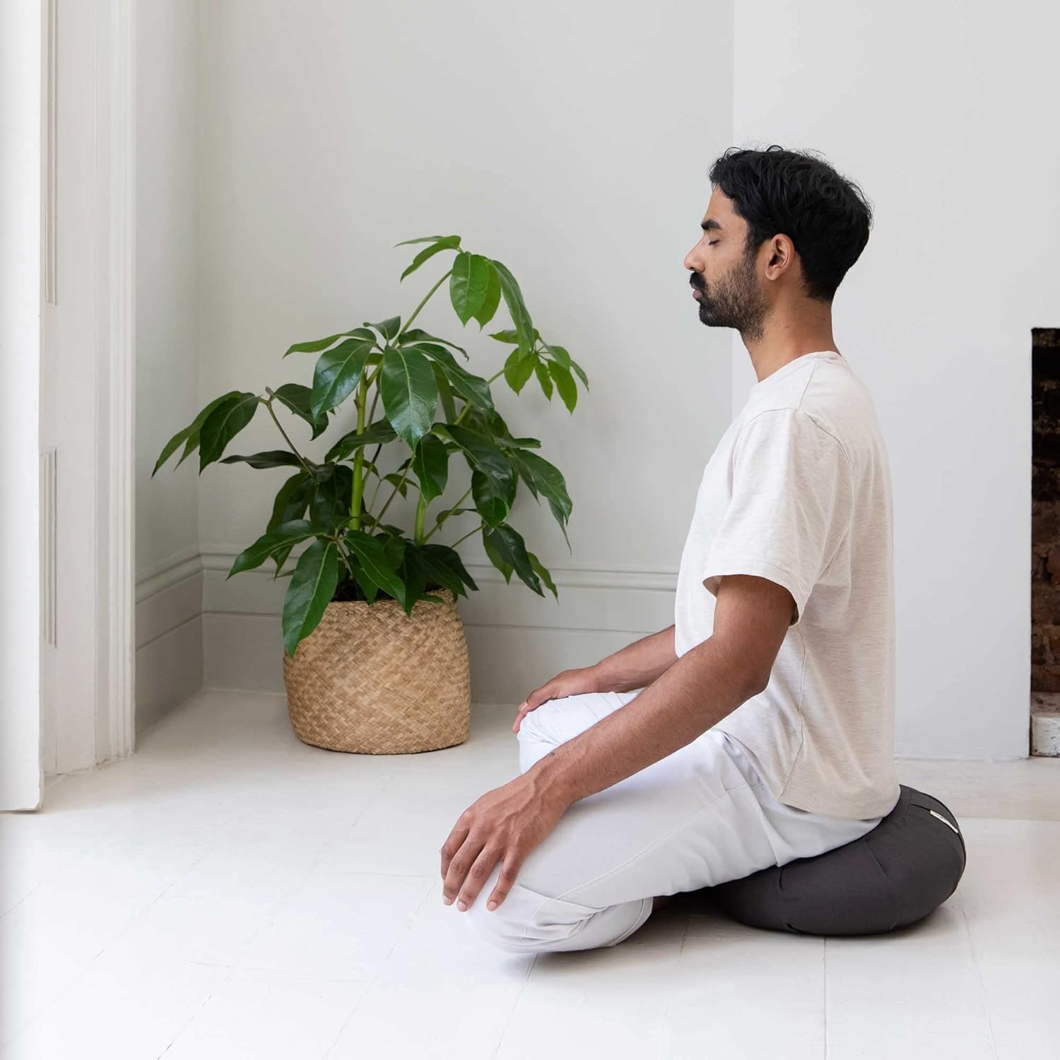 EcoCalm – Curved Meditatiekussen van Organisch Katoen