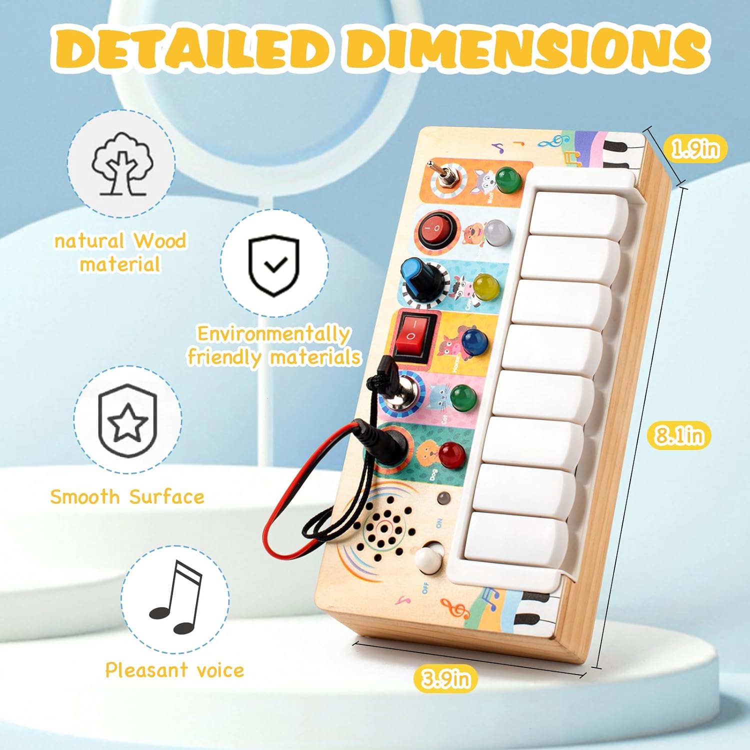 Piano Busy Board - Creatieve Muziekervaring voor Baby's