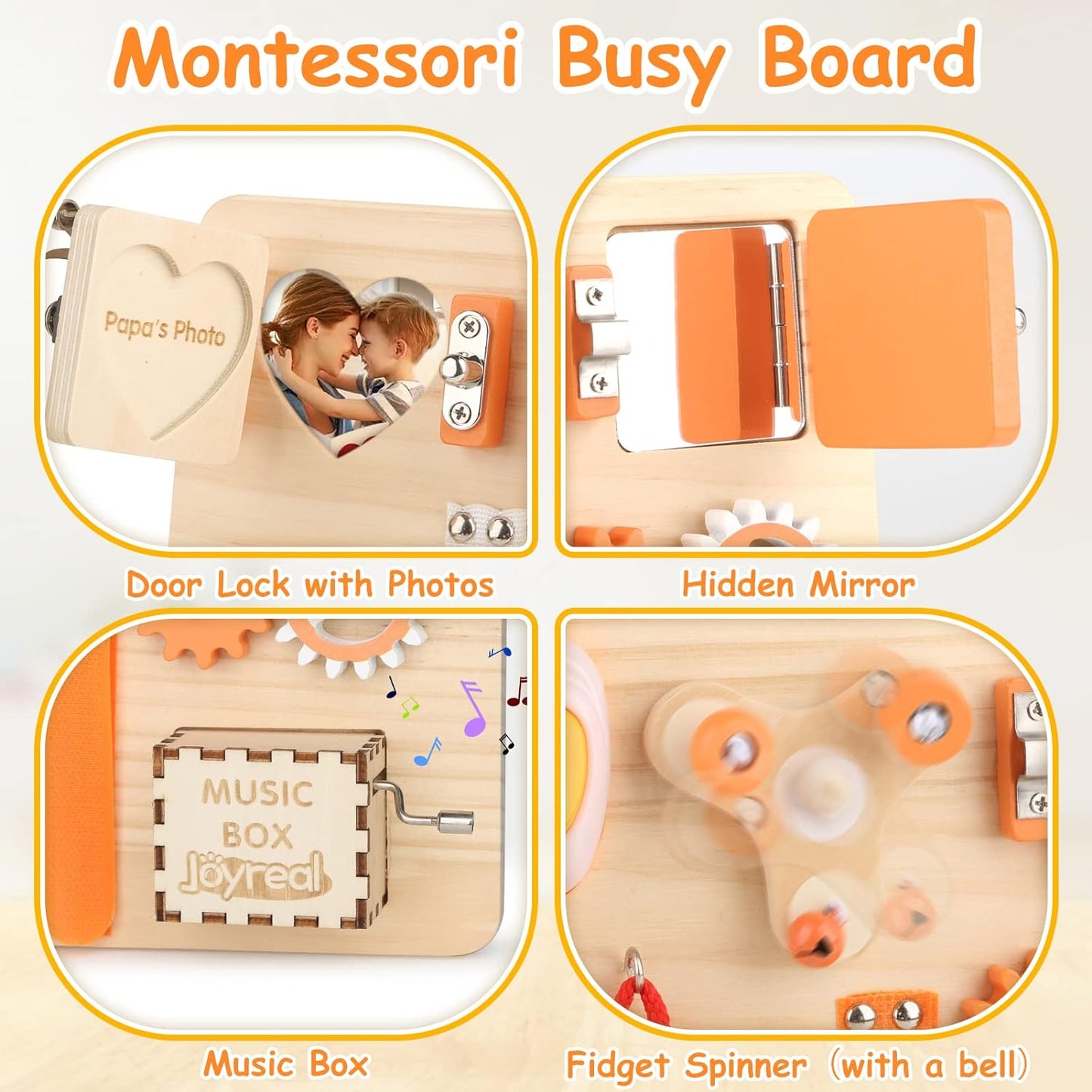 Creatief Houten Activiteitenbord voor Kinderen - Speel & Leer