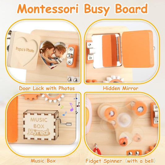 Creatief Houten Activiteitenbord voor Kinderen - Speel & Leer