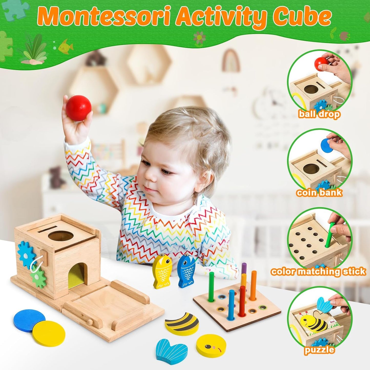 Educatieve Babyspeelgoed Set - Educatieve Speelset voor Groeiende Baby's