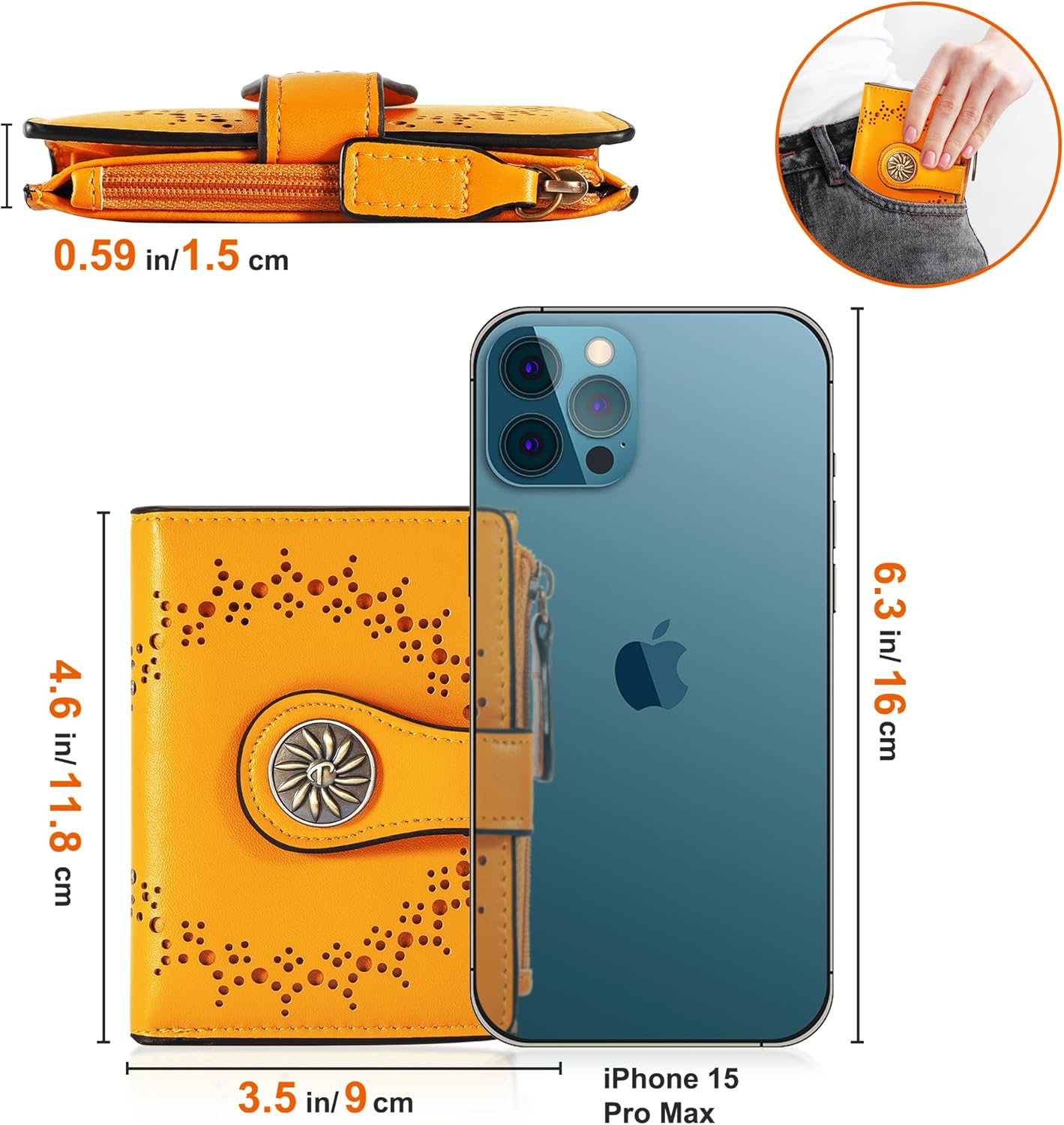 ClaireSlim – Elegante RFID Damesportemonnee met Rits