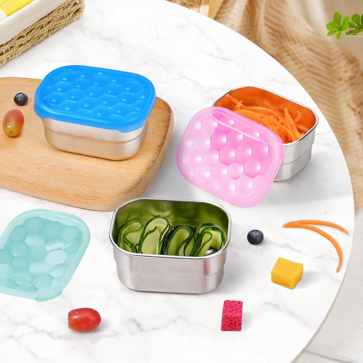 SnackGuard – RVS Snackcontainers met Siliconen Deksel