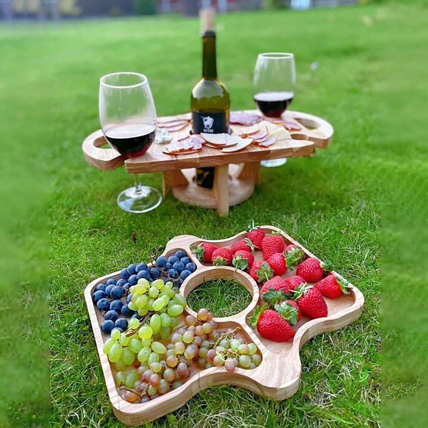 DualServe Rack – Stijlvol Tafelrek voor Fruit & Wijn