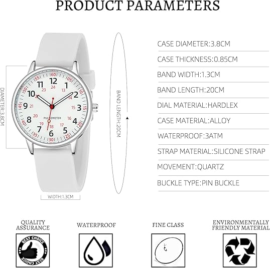 NurseTime – Waterdichte Verpleegstershorloge voor Professionals