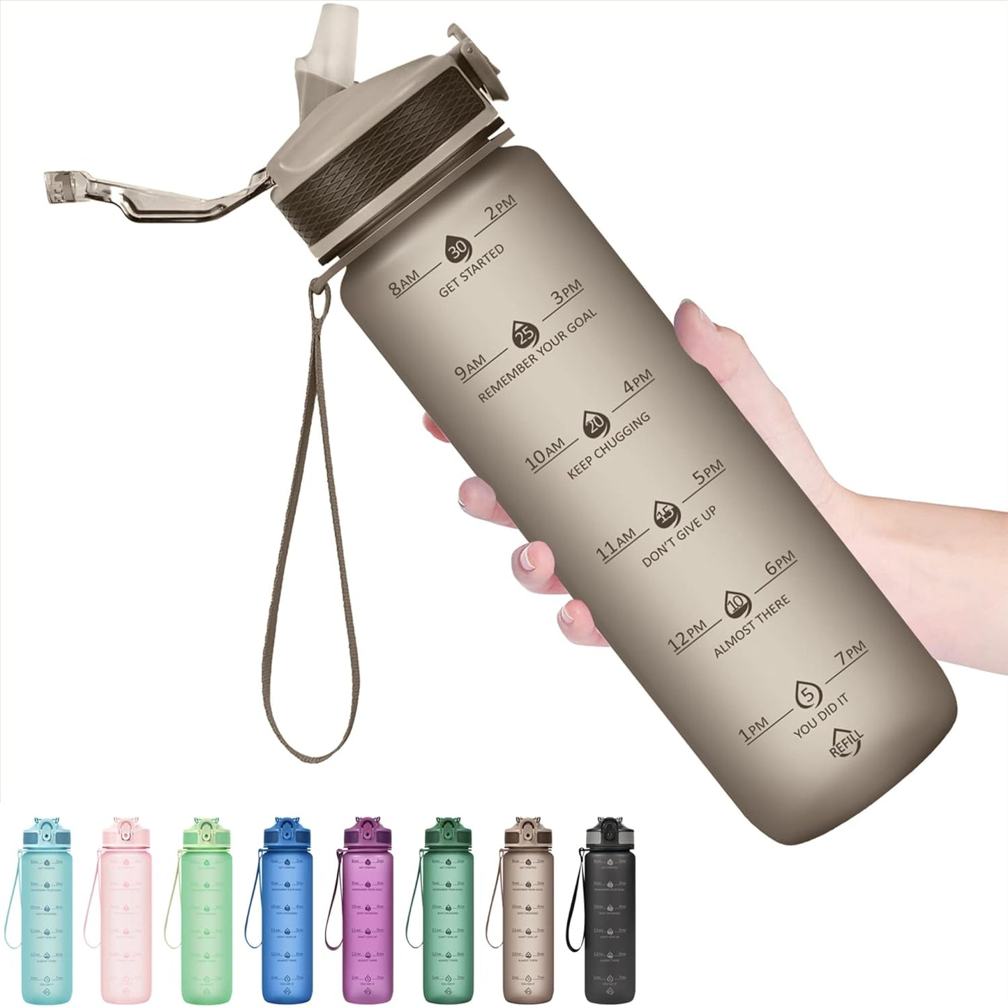 HydraBoost – Trendy Motivational Drinkfles 900ml